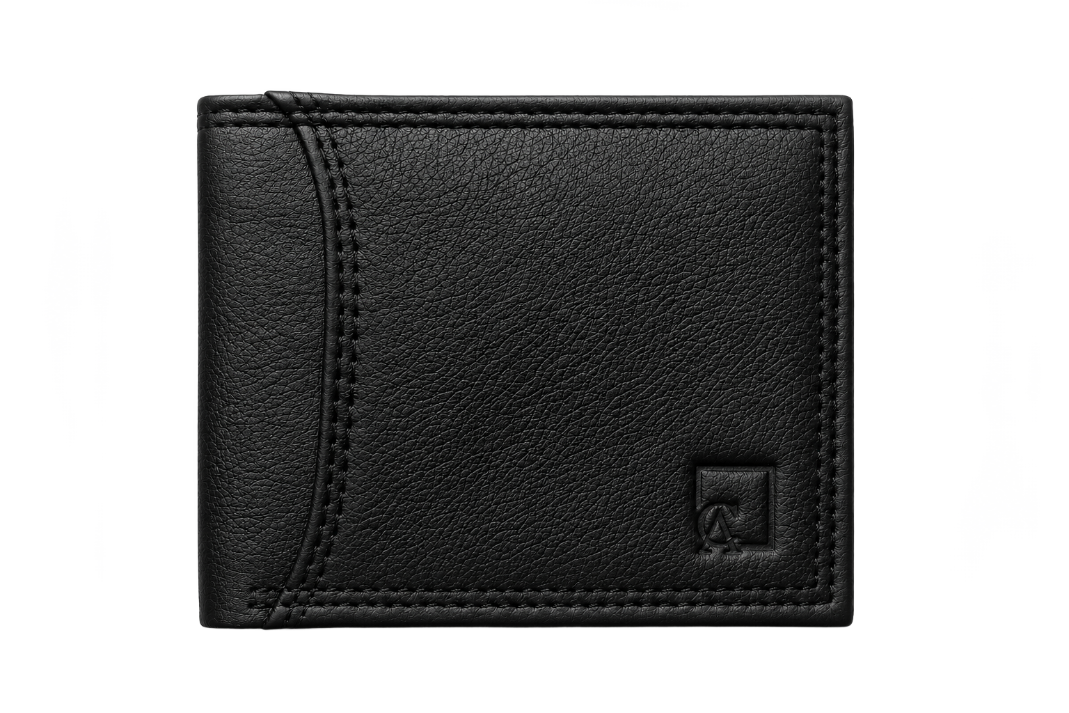 Classic Men's Leather Bifold Wallet — Black
